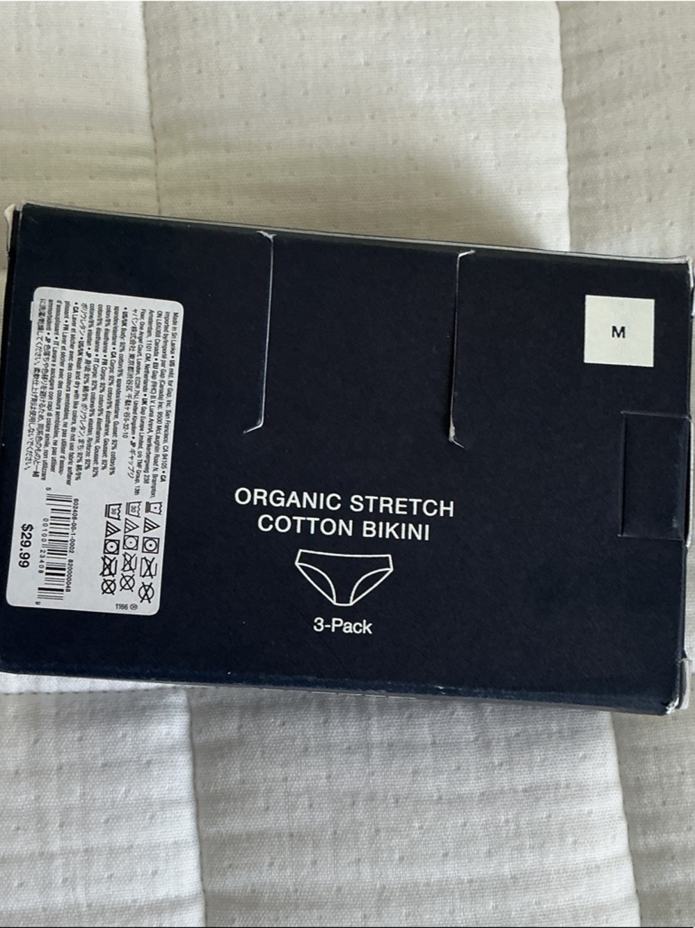 Organic Stretch Cotton Bikini 3-Pack - Black/White - Women